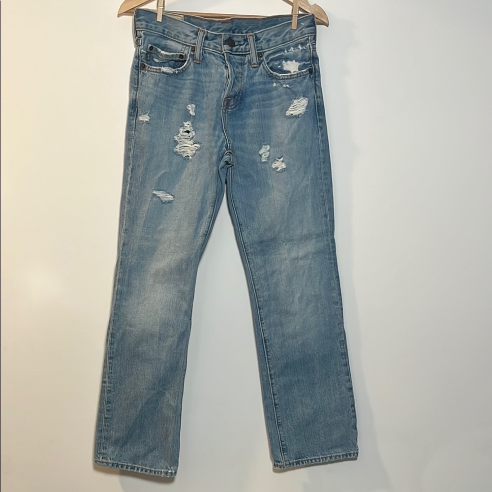Abercrombie & Fitch Men's Distressed Blue Jeans